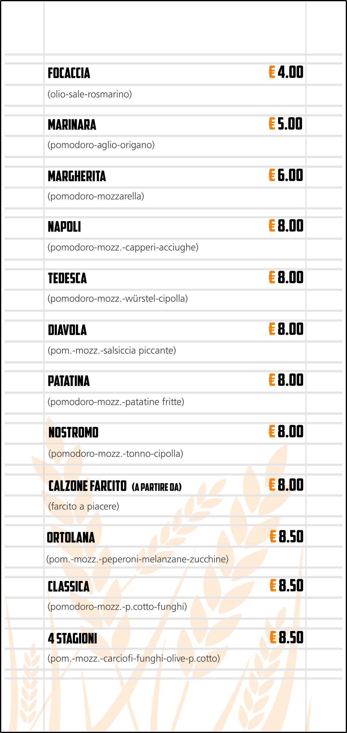 Pizzeria d'asporto Olbia